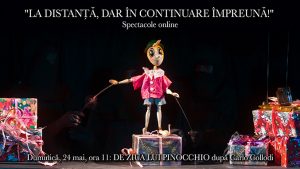 Reprezentație online cu spectacolul De ziua lui Pinocchio